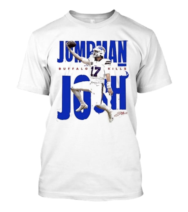 JUMPMAN JOSH BUFFALO BILLS 17 Signature T-Shirt JUMPMAN JOSH BUFFALO BILLS 17 Signature T-Shirt