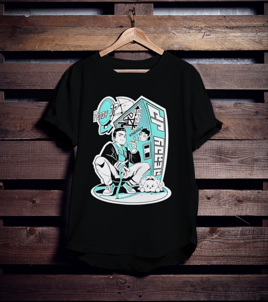 Ready JP Energy Machine Retro Style Oponok T-Shirt