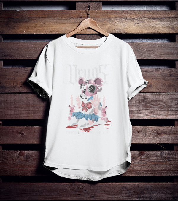 Drown Me In My Sin Untilgodshows Gothic Anime Style Creepy Doll With Gas Mask And Candles T-Shirt