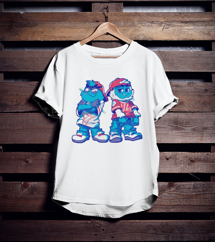 2 Kewl 4 School April Fools 2025 Hip-Hop Cartoon Characters In Red And White Outfits T-Shirt