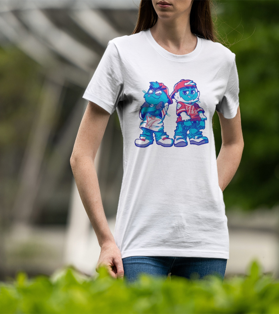 2 Kewl 4 School April Fools 2025 Hip-Hop Cartoon Characters In Red And White Outfits T-Shirt