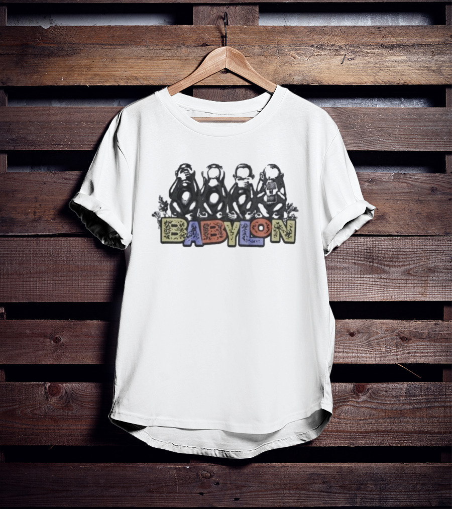 Babylon Monkeys With Engraved Figures And Bold Colors T-Shirt