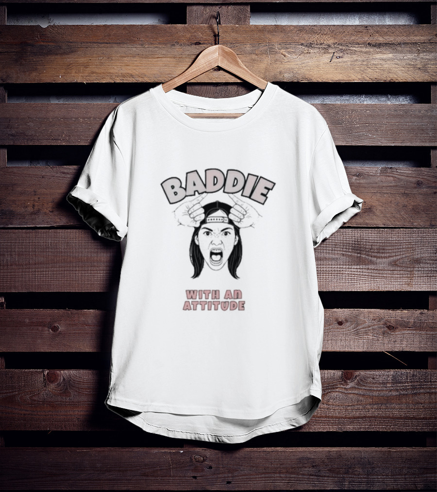 Baddie With An Attitude Bulldog Graphic T-Shirt