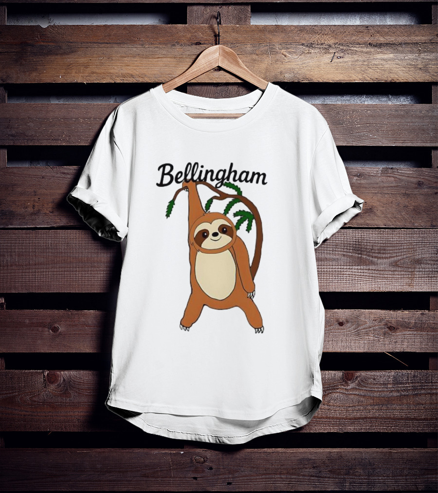 Bellingham Sloth Hanging From Tree Branch T-Shirt