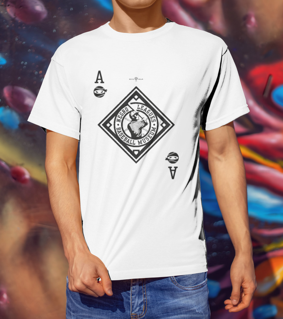 Negro Leagues Baseball Museum Black Aces Playing Card Style T-Shirt