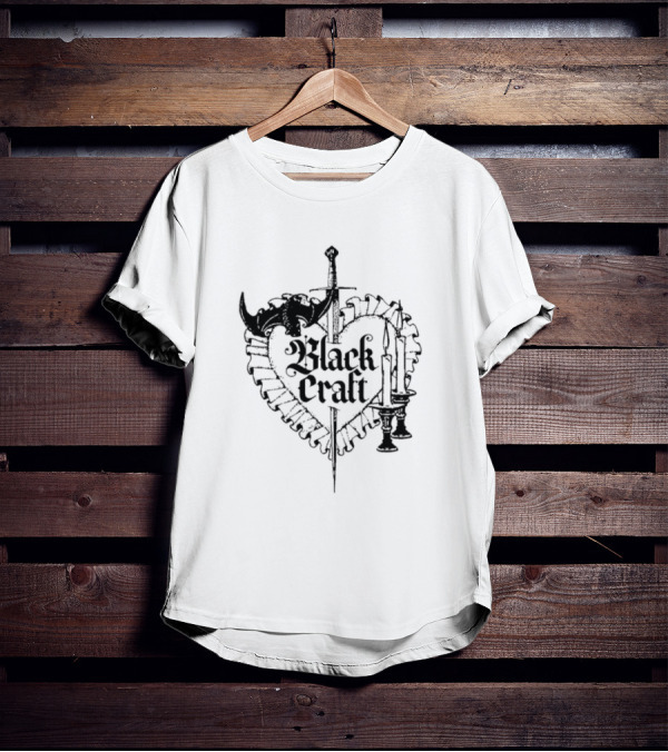 Blackcraft Cult Dagger Heart With Candles And Roses T-Shirt