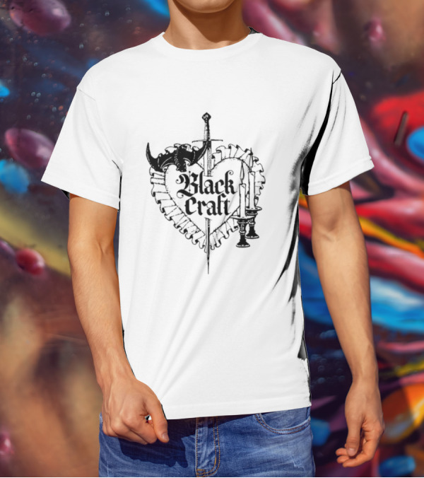 Blackcraft Cult Dagger Heart With Candles And Roses T-Shirt