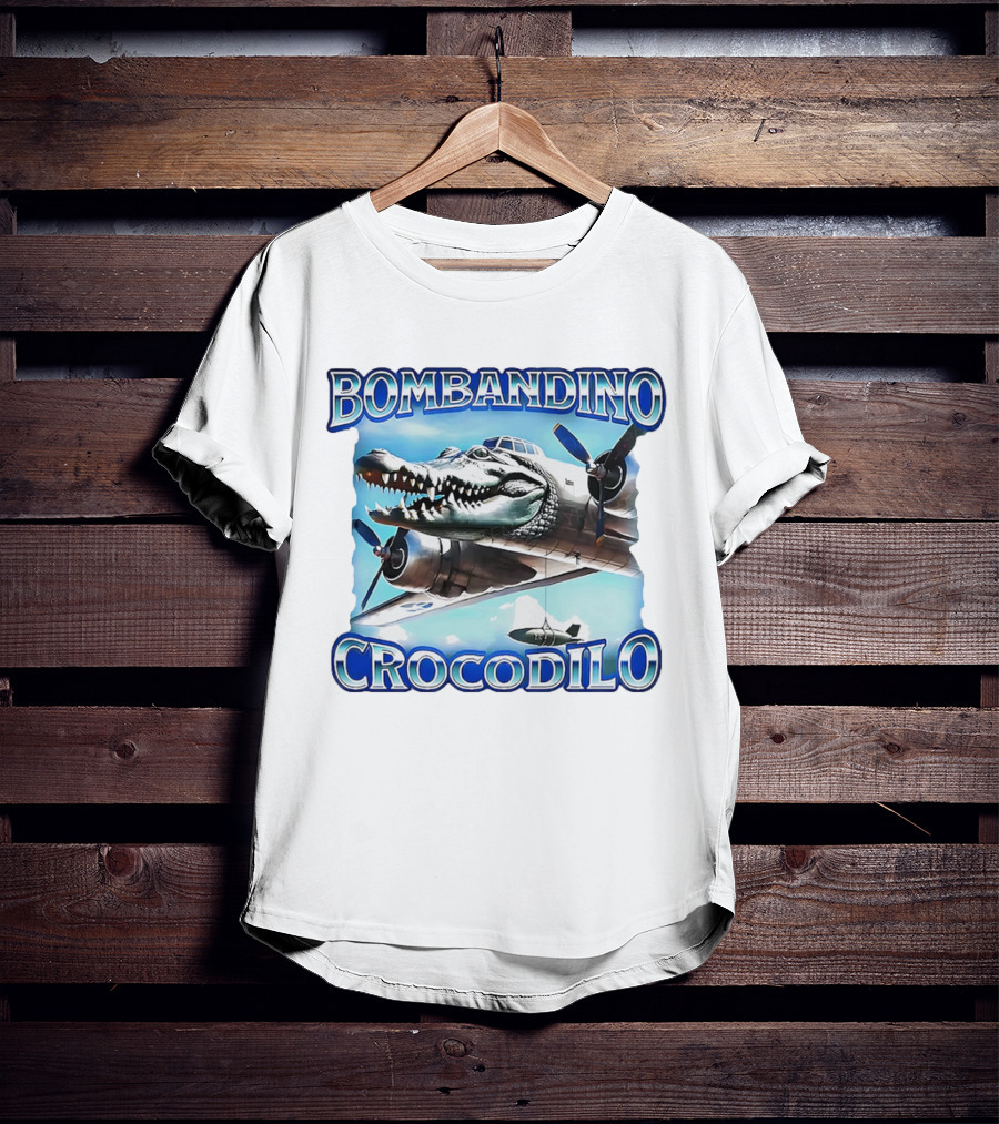 Bombandino Crocodilo Airplane Crocodile Head Artwork T-Shirt