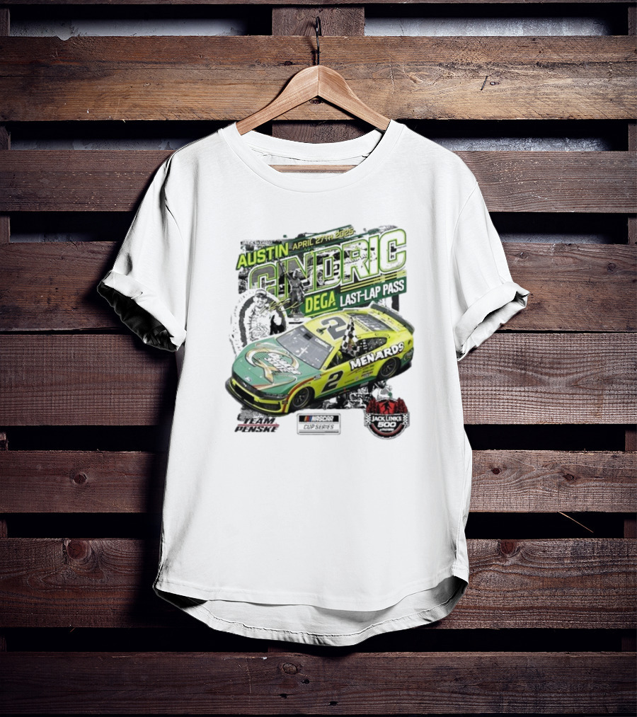 Austin Cindric April 27th Dega Last-Lap Pass Menards 2 Jack Link's 500 Nascar Cup Series T-Shirt