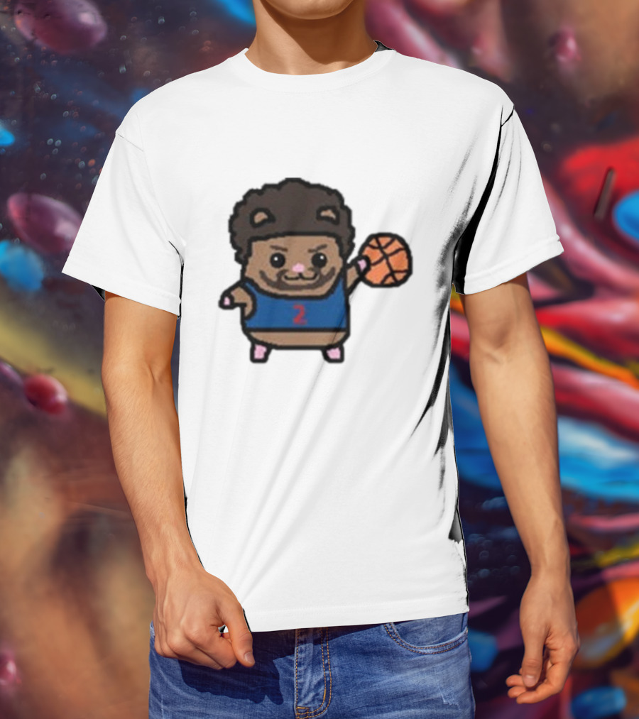Cade Cunninghamster Basketball Cartoon Character Sportswear T-Shirt