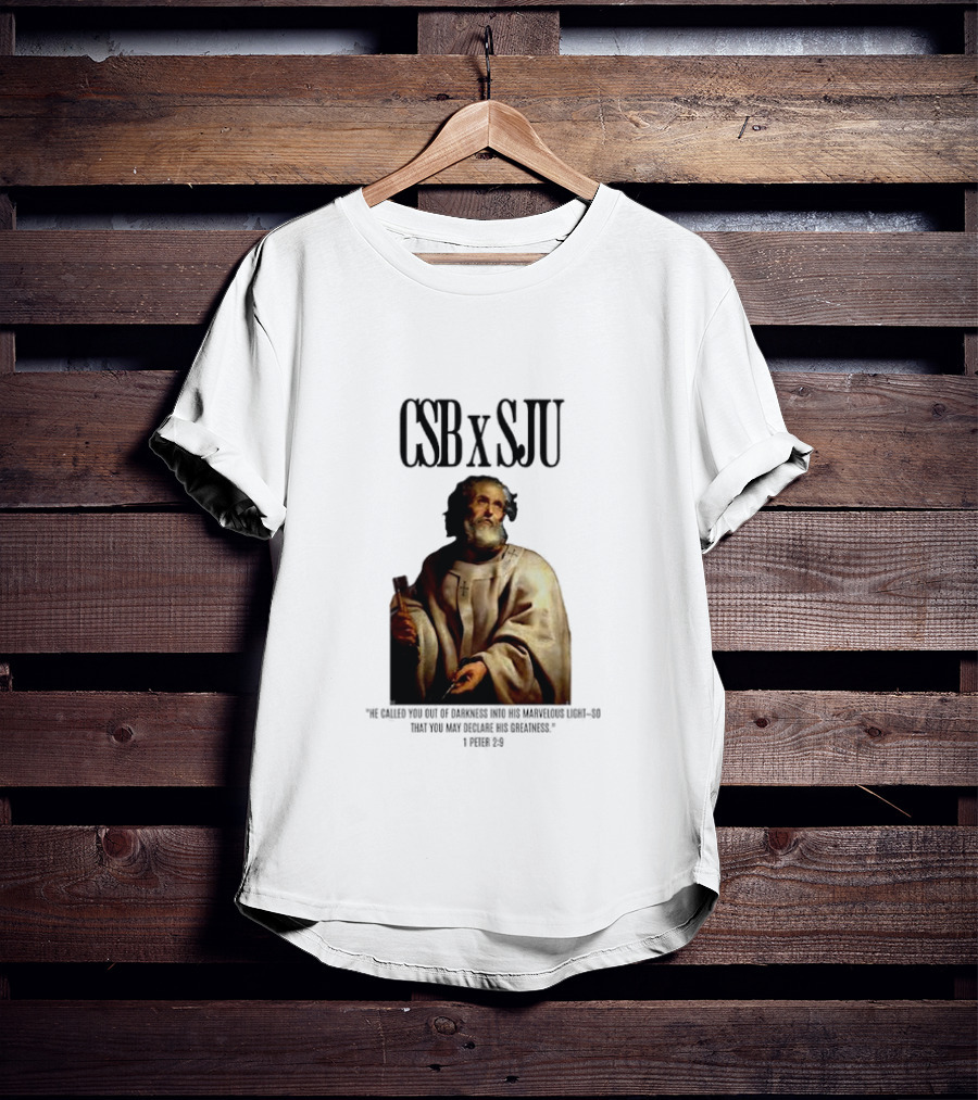 CSB SJU He Called You Out Of Darkness Into His Marvelous Light Saint Peter Painting T-Shirt