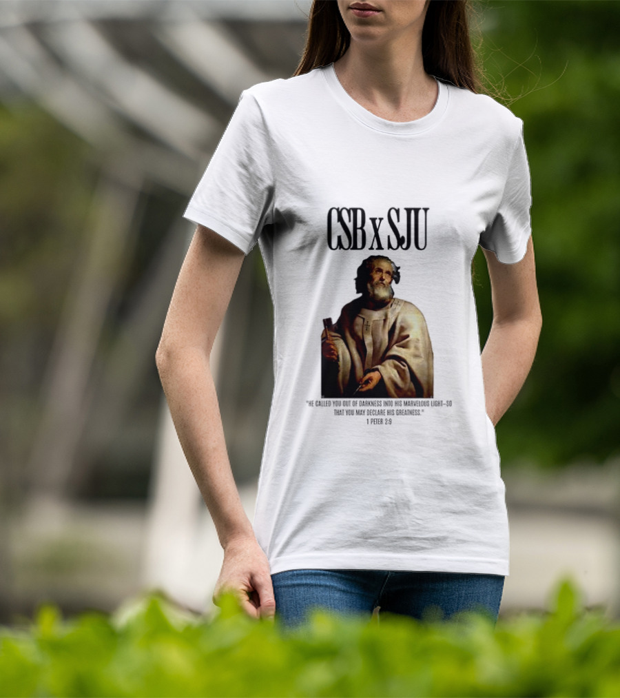 CSB SJU He Called You Out Of Darkness Into His Marvelous Light Saint Peter Painting T-Shirt