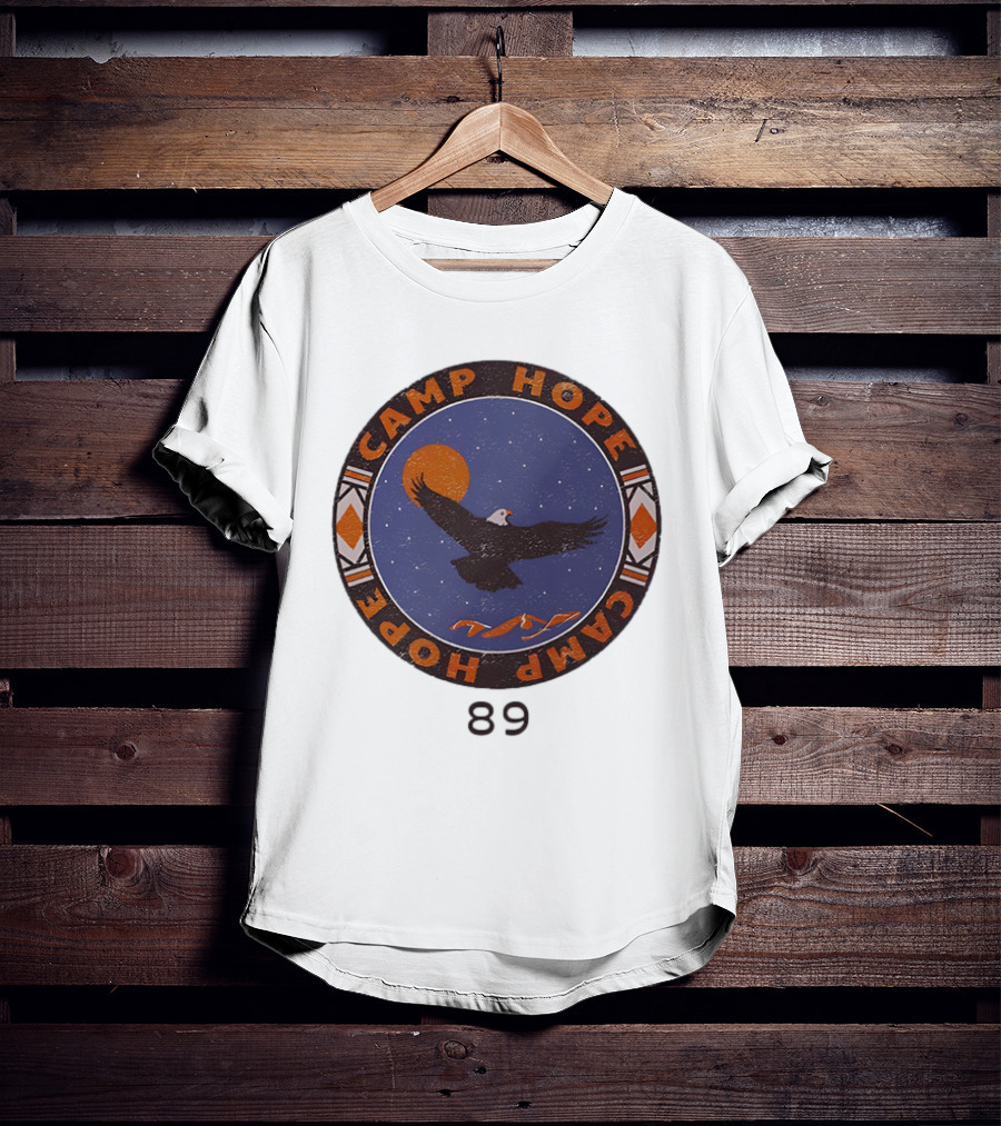 Camp Hope Circle 89 Eagle And Sun Design T-Shirt