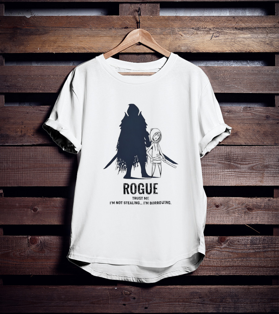 Dungeons And Dragons Rogue Trust Me I’m Not Stealing I’m Borrowing Silhouette T-Shirt
