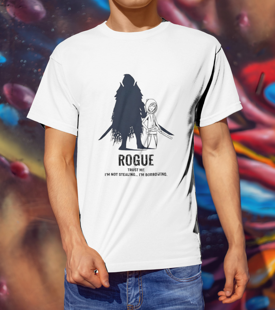 Dungeons And Dragons Rogue Trust Me I’m Not Stealing I’m Borrowing Silhouette T-Shirt