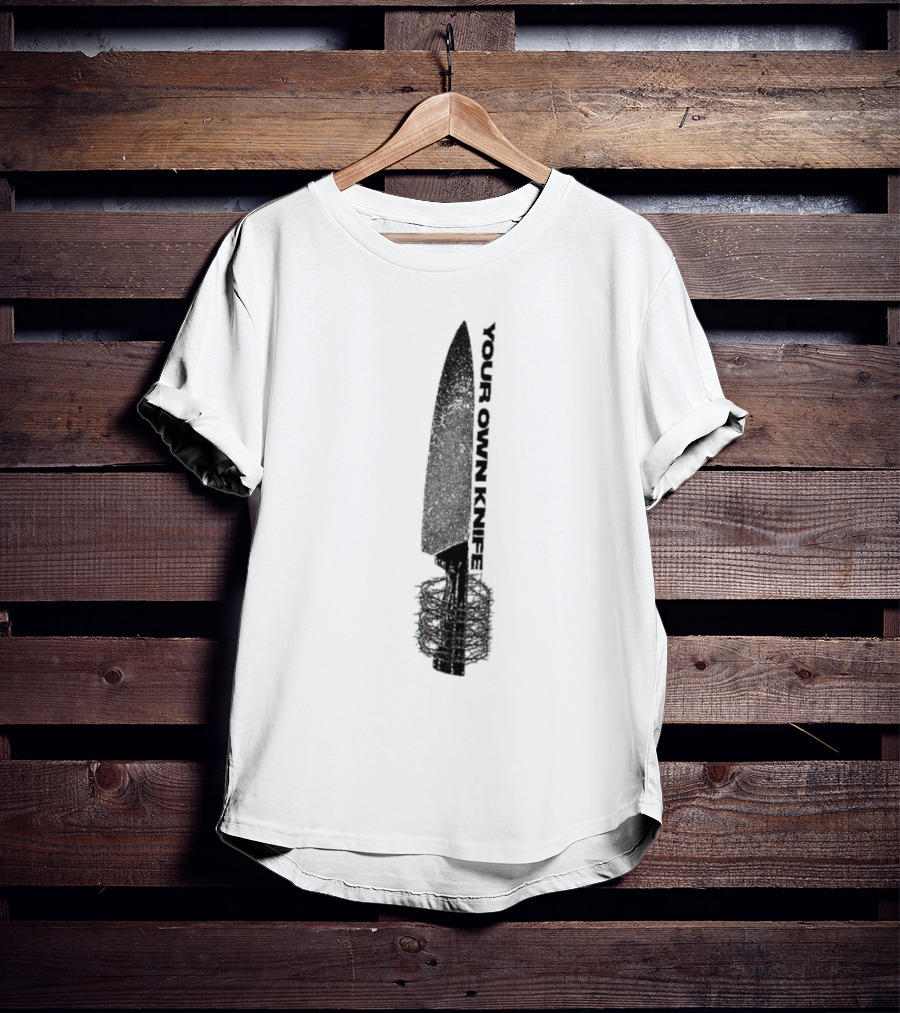 Counterparts Your Own Knife Bold Text Knife Handle Design T-Shirt