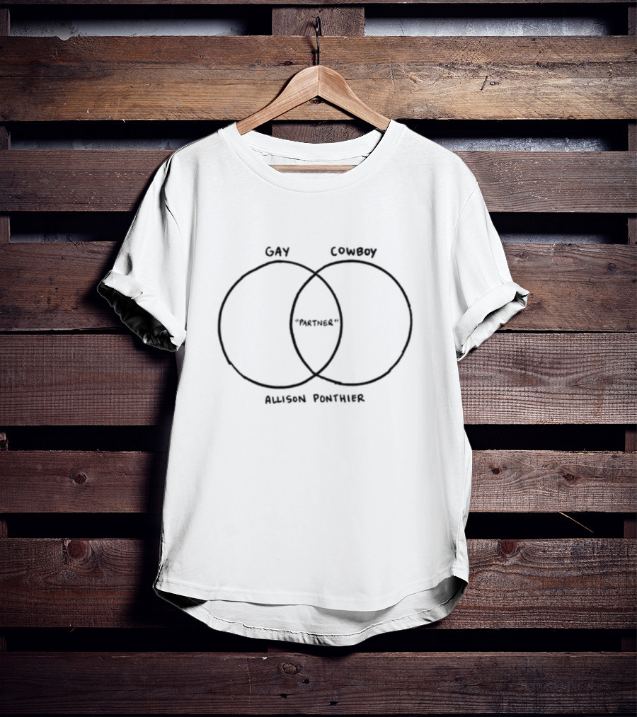 Gay Cowboy Allison Ponthier Cowgirl Forever Venn Diagram T-Shirt