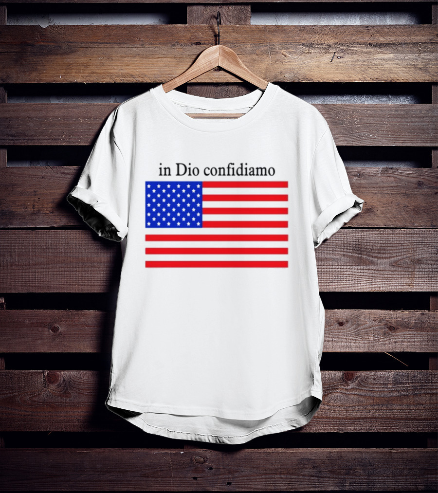 Eric Adams Wearing In Dio Confidiamo T-Shirt