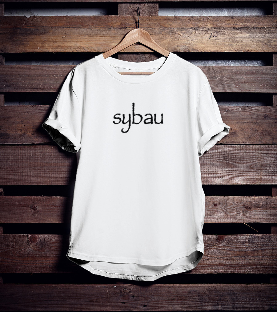 Ethan Muth Sybau Minimalist Typographic Style T-Shirt