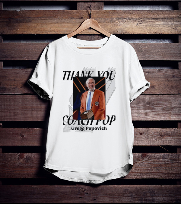 "Gregg Popovich Thank You Coach Pop Legacy Moment Basketball Achievement" T-Shirt