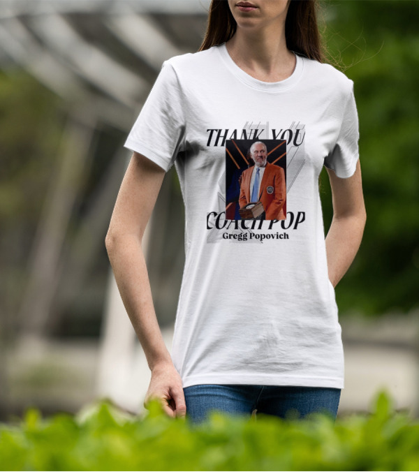 "Gregg Popovich Thank You Coach Pop Legacy Moment Basketball Achievement" T-Shirt