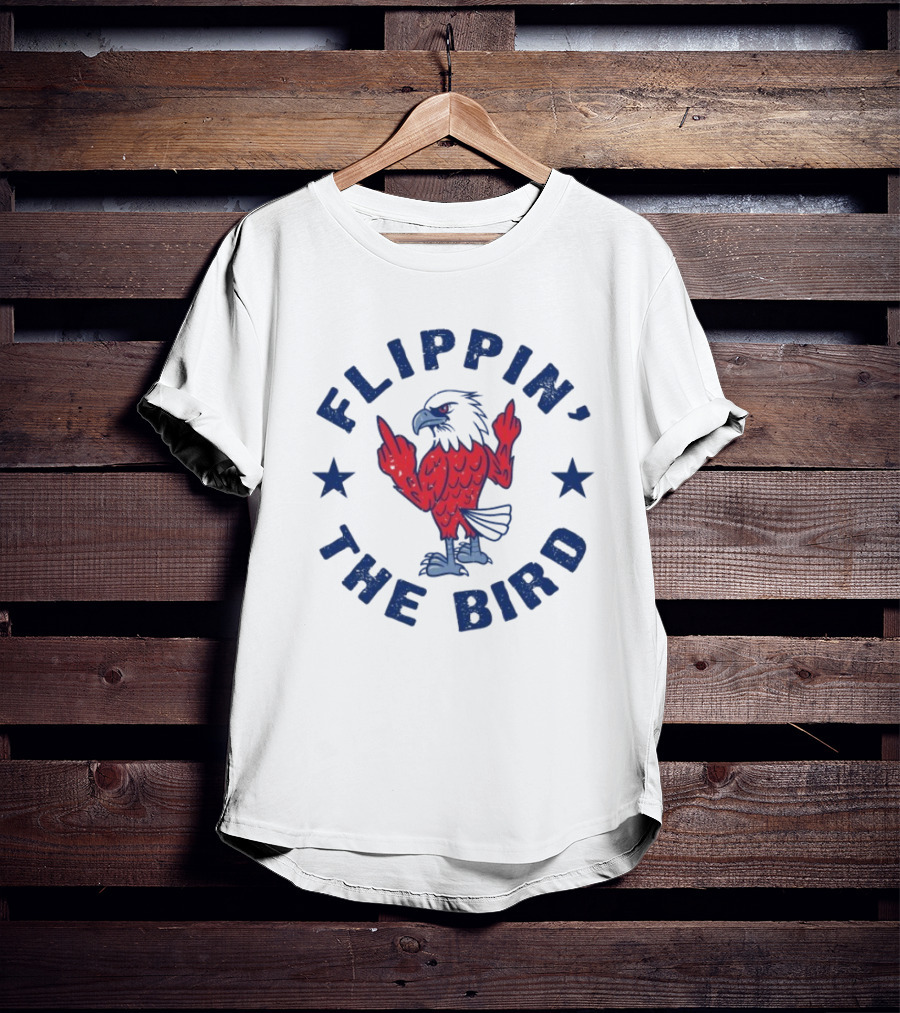 Flippin' The Bird Patriotic Eagle Middle Finger T-Shirt
