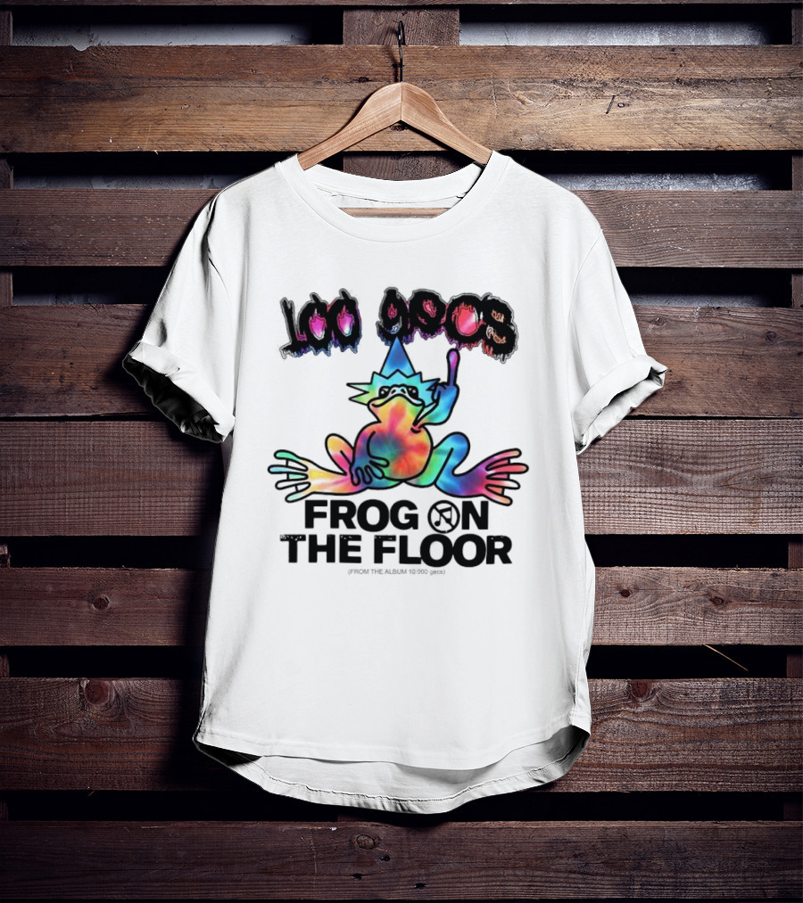 100 Gecs Rainbow Frog Tie-Dye Party Vibes T-Shirt