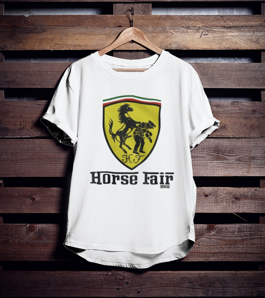 Horse Fair Waterford Whispers HF Shield With Horse And Man T-Shirt