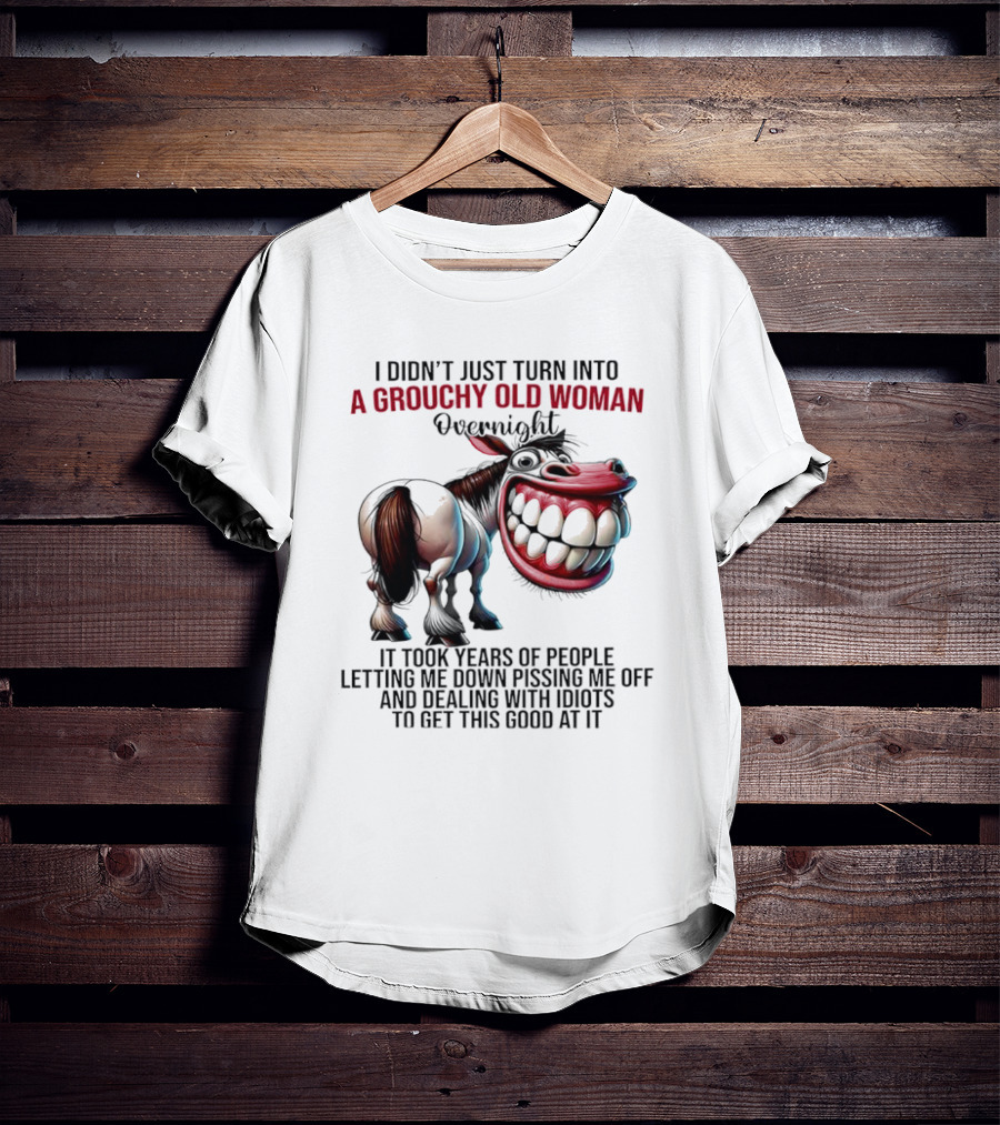 A Grouchy Old Woman Horse I Didn’t Just Turn Into Overnight T-Shirt