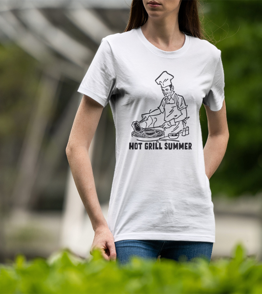 Hot Grill Summer Chef Grilling Cookout Vibes T-Shirt