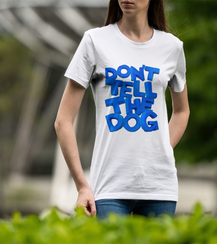James Marriott Don't Tell The Dog Blue Text White Album T-Shirt