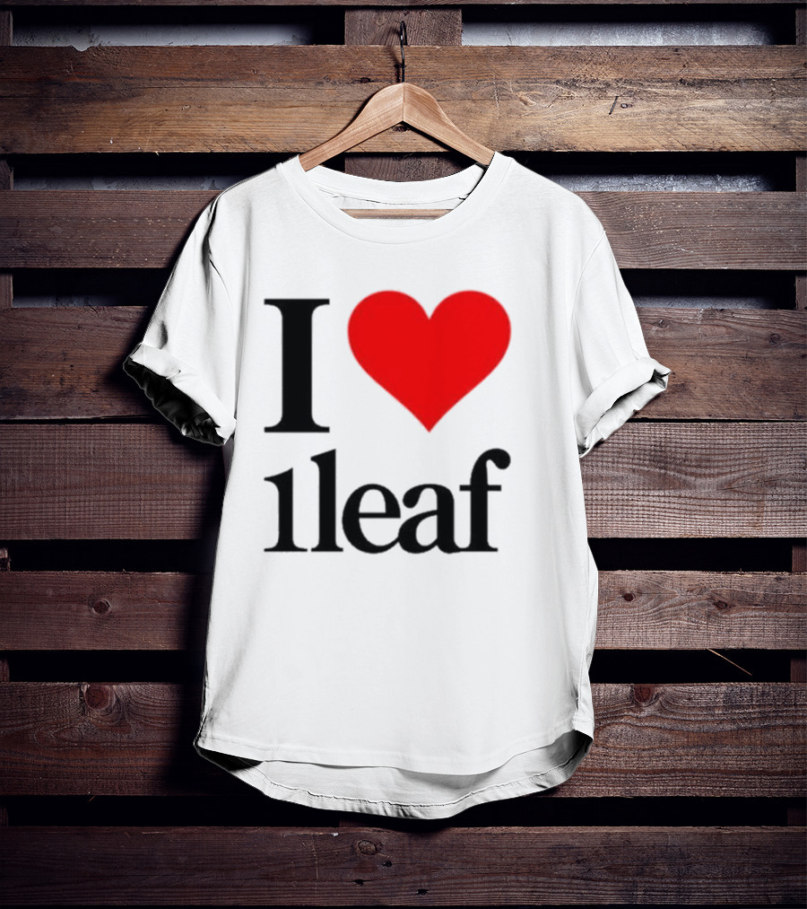 I Heart 1Leaf Bold Red Love Statement T-Shirt