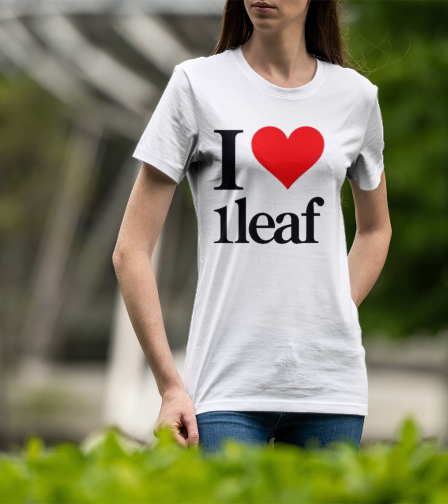 I Heart 1Leaf Bold Red Love Statement T-Shirt