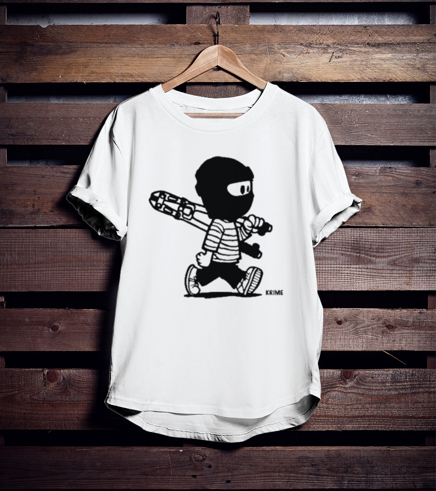 Krime Calvin Graffiti Comic Style Mischief Artwork T-Shirt