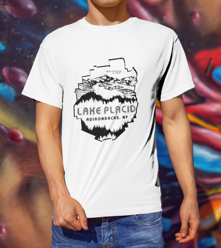 Lake Placid New York Adirondacks Hiking Forest Wilderness Exploration T-Shirt