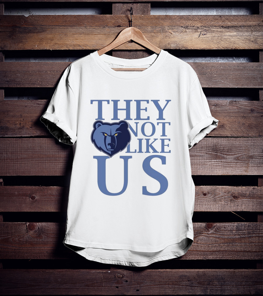 Memphis Grizzlies They Not Like Us Bear Head Emblem T-Shirt