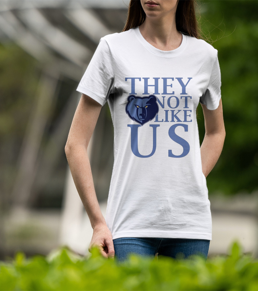 Memphis Grizzlies They Not Like Us Bear Head Emblem T-Shirt