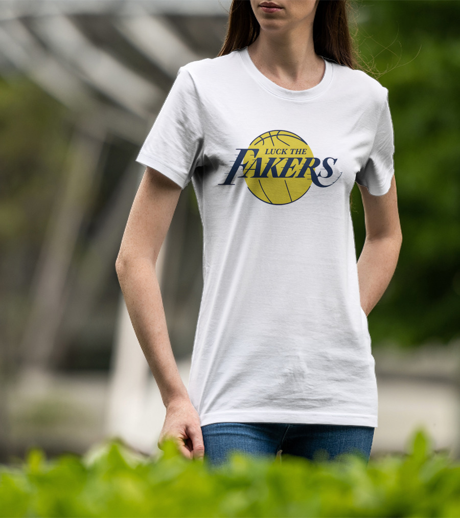 Luck The Fakers Los Angeles Basketball Parody T-Shirt