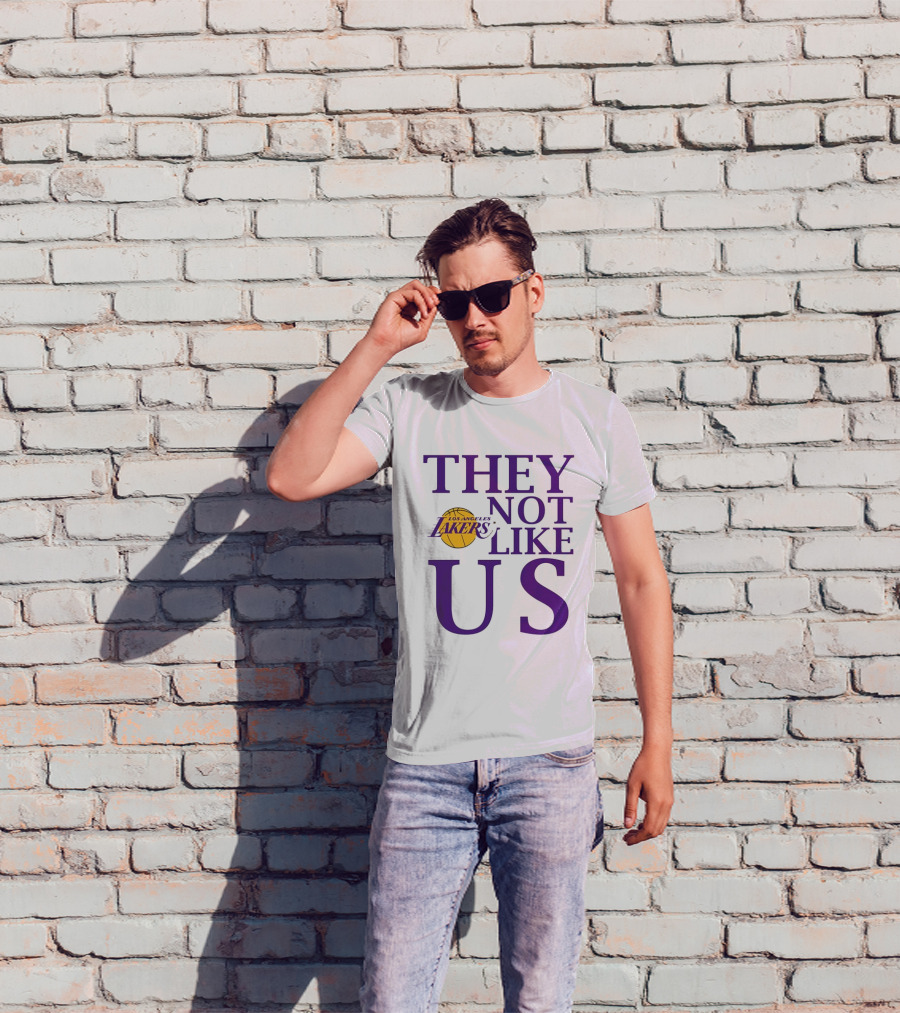 Los Angeles Lakers They Not Like Us NBA Basketball Lakers Fan Slogan T-Shirt