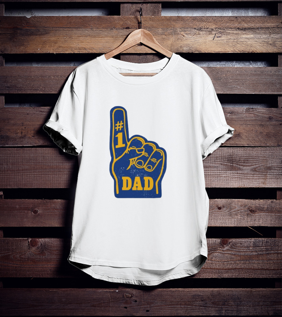 #1 Dad Foam Finger Sports Fan Tribute T-Shirt