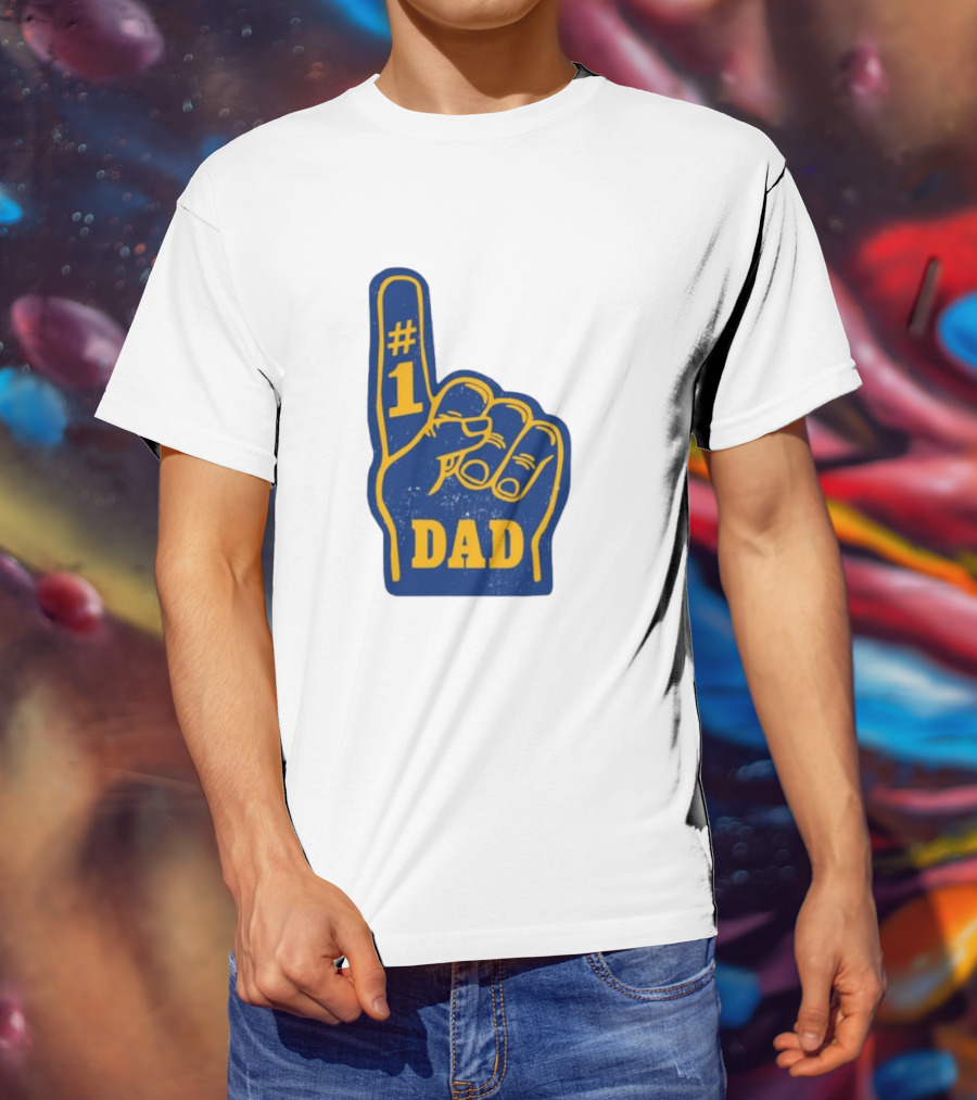#1 Dad Foam Finger Sports Fan Tribute T-Shirt