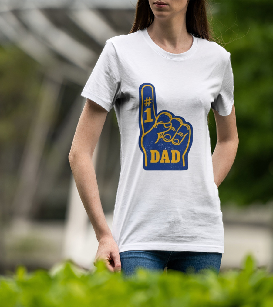 #1 Dad Foam Finger Sports Fan Tribute T-Shirt