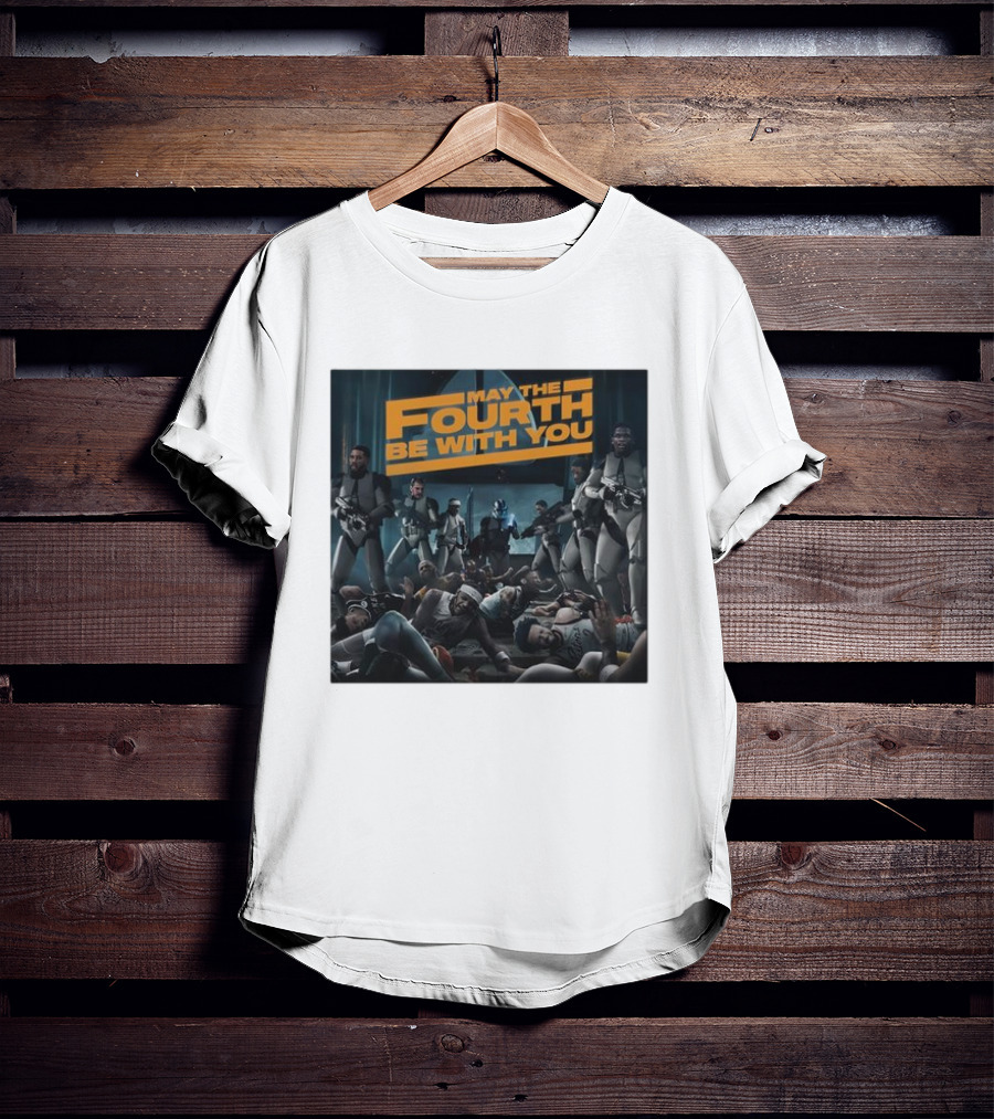 May The Fourth Be With You Basketball Players And Stormtroopers Scene T-Shirt