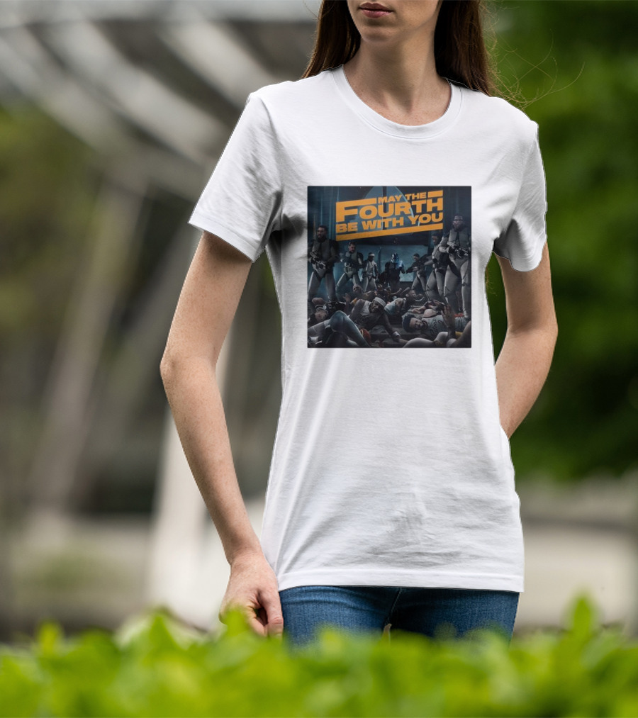 May The Fourth Be With You Basketball Players And Stormtroopers Scene T-Shirt