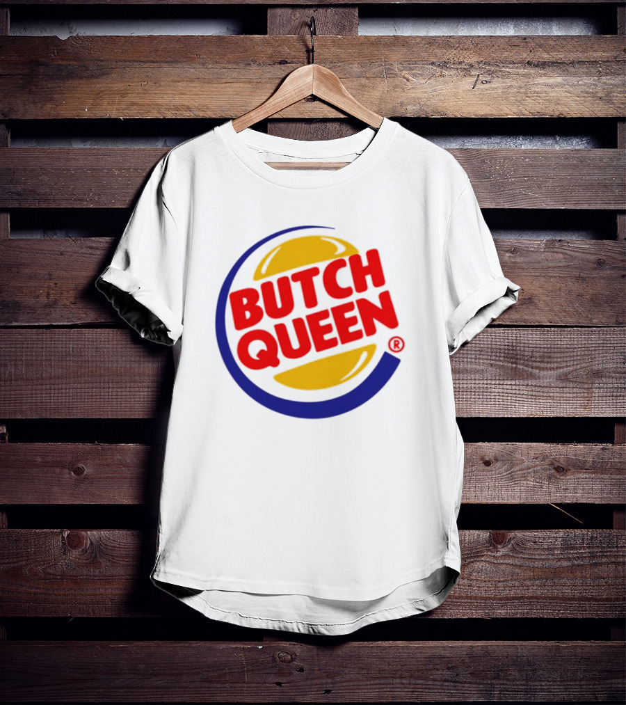 Rickhoeins Butch Queen Retro Fast Food Logo Style T-Shirt