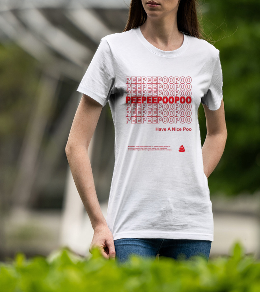 Peepeepoopoo Repeating Text Have A Nice Poo Editable Mesh Vector T-Shirt