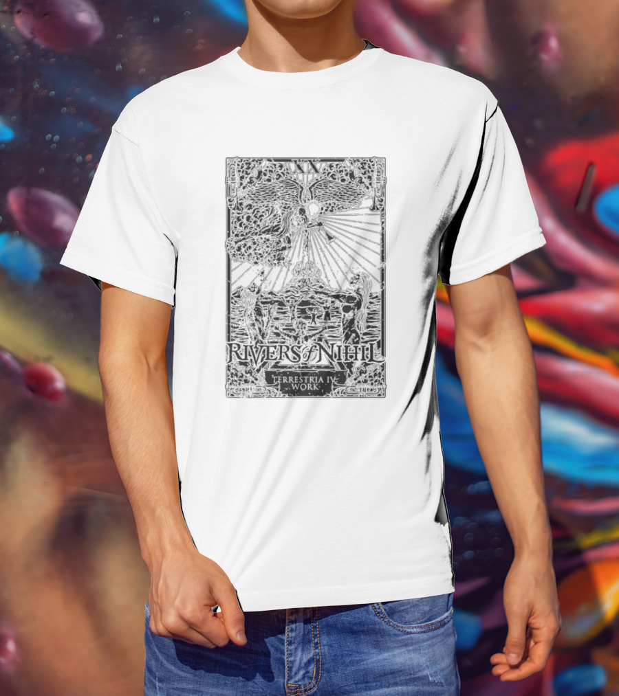 Rivers Of Nihil Terrestria IV Work Celestial Figure And Cosmic Imagery T-Shirt