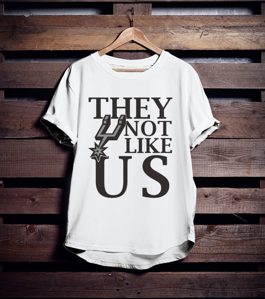 San Antonio Spurs They Not Like Us With Iconic Spur Symbol T-Shirt