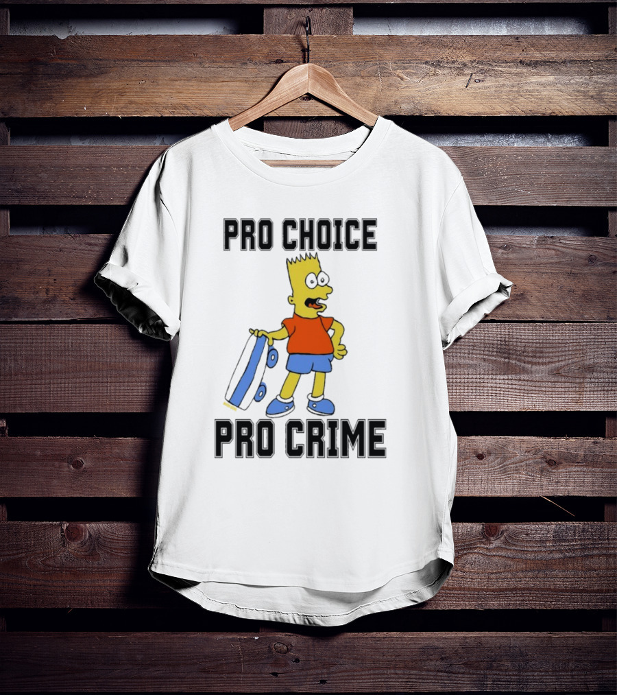 Pro Choice Pro Crime Bart With Detachable Eyes T-Shirt