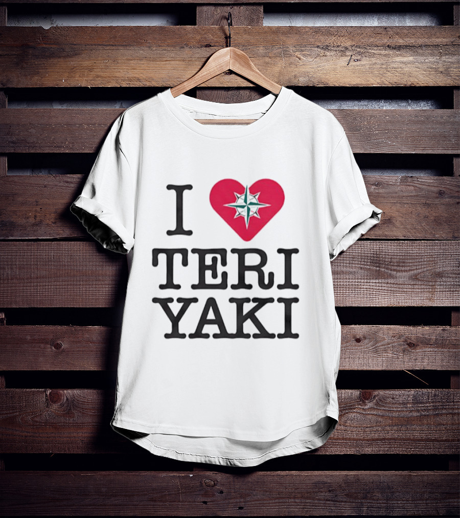 Seattle Mariners I Love Teriyaki Heart Mariners Symbol T-Shirt